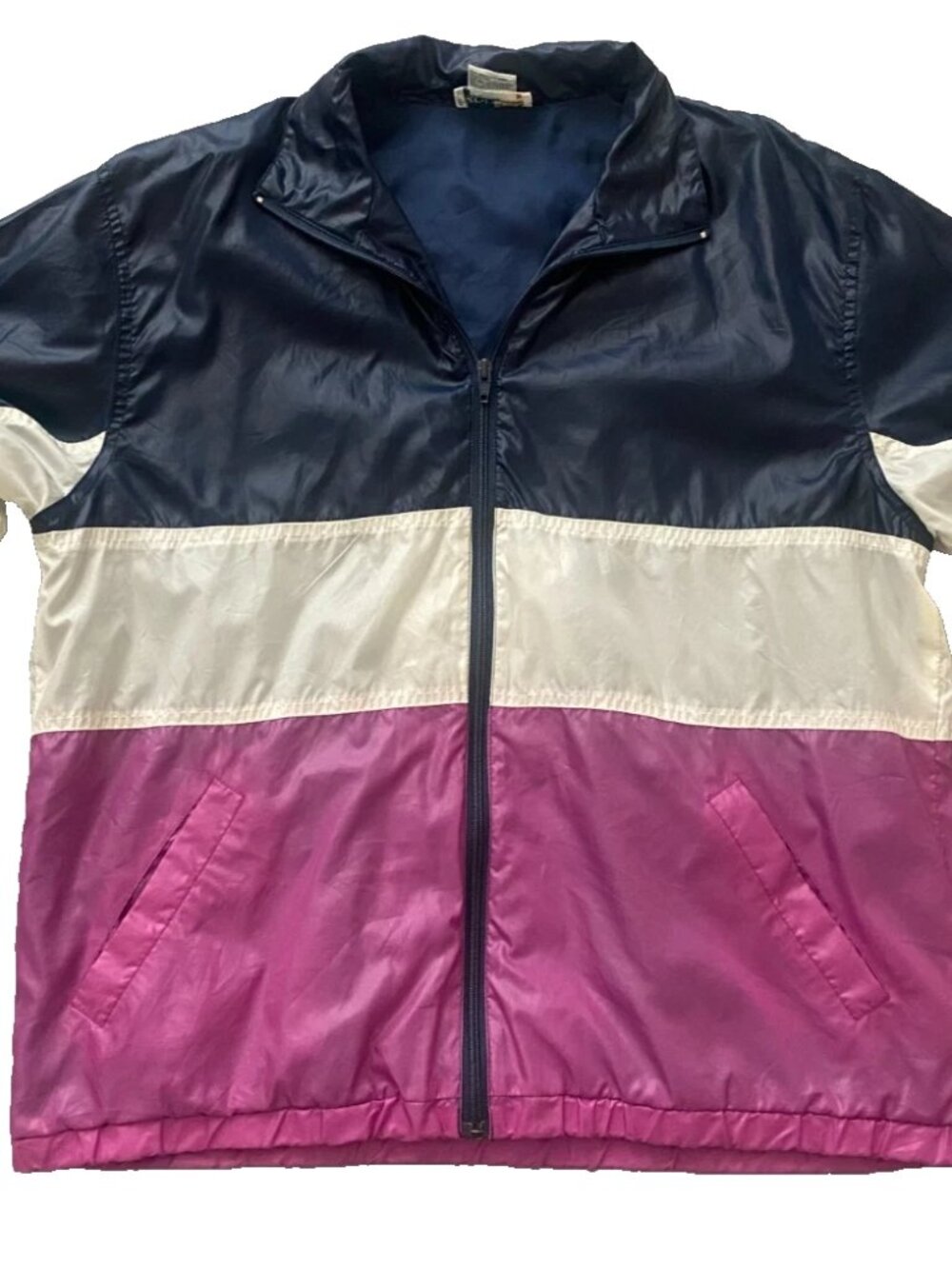 Vintage 80s IZOD Club Unisex Medium Nylon Golf Tennis Windbreaker Jacket